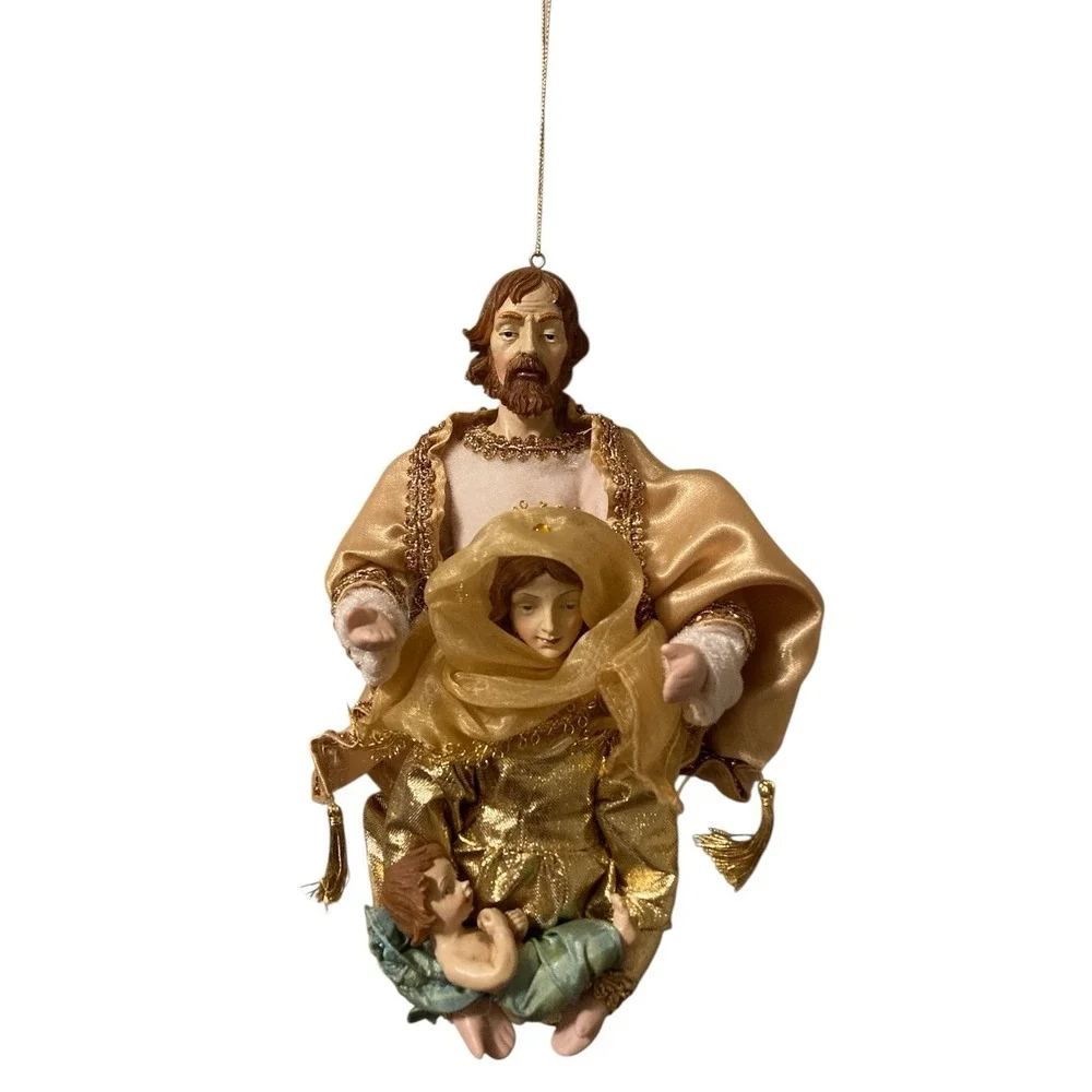 Nativity Christmas Ornament Dillard's‎ Trimmings Retired Resin Boxed Ornate